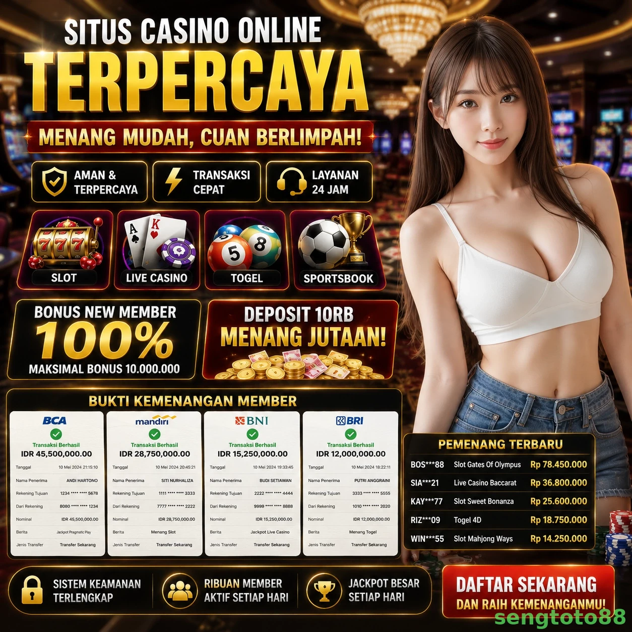 Ikon aplikasi sengtoto88 resmi